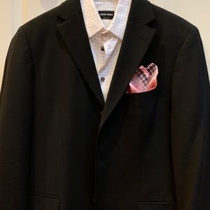 Hugo Boss Suit Stretch Wool Modern Cut 40 S Black